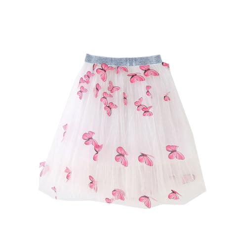 Tutu Ballet Princesa Tul Tul Falda Niños Tutú Falda Faldas para Niños Vestido de Baile Niñas Balette Ropa Niñas Vestido de Ballet Niñas Disfraces Niños Falda de Tul Niñas - Mariposa, rojo, 160