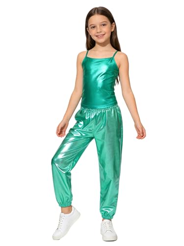 Maillot gymnastique fille lumineux et pantalon de sport respirant pour entraînement