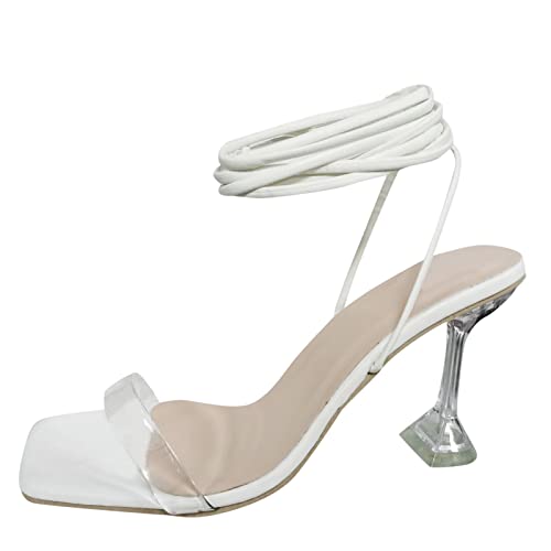 Sandales larges pour femme blanches idéales pour les soirées d'été et sorties