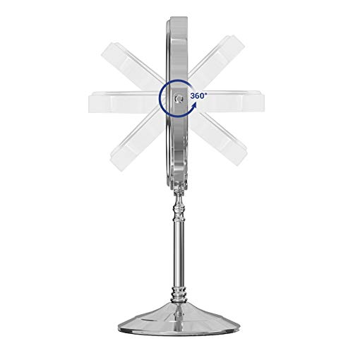 SONGMICS BBM006 Cosmetic Mirror 10 Compartments + Normal Double-Sided Table Mirror