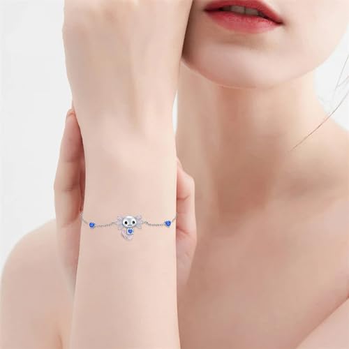 Axolotl Bracelet 925 Sterling Silver Cute Animal Bracelet Axolotl Jewelry Gift for Women4