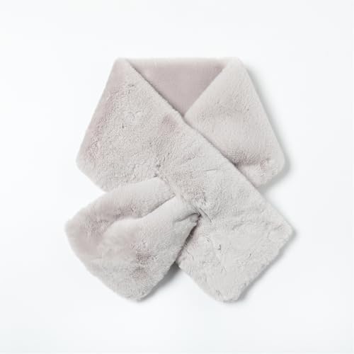 Dikoaina Women's Faux Fur Collar Scarf: A Versatile Faux Fur Scarves Neck Shrug for Fall and Winter Coat Dress3