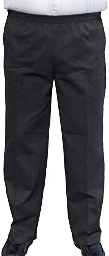 CK Sportswear The Senior Shop Men's Full Elastic Waist Twill Casual Pant XL/34 Black