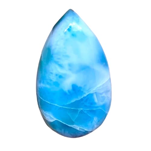 Cabochon larimar naturel forme poire pour créer vos bijoux bohèmes d'été