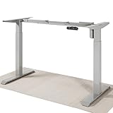 Desktronic Höhenverstellbarer Schreibtisch - Stehpult Tischgestell Höhenverstellbar - Schreibtisch Höhenverstellbar Elektrisch mit Touchscreen + Ladeanschlüssen - Schreibtisch Höhenverstellbar