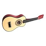 Mini Violão Infantil para Criança Corda de aço corpo madeira Cor Natural