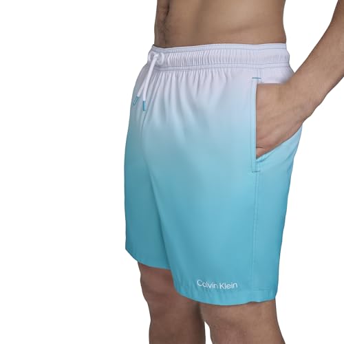 Calvin Klein Volley Herren-Badehose, schnelltrocknend, leicht, Atlantis, L