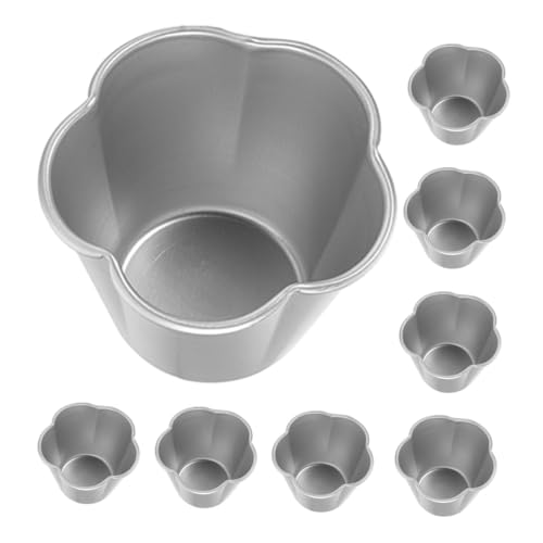 Healifty 8 piezas Molde para Pudín Antiadherente Aluminio Resistente Horno Moldes Redondos para Mini Tartas Muffins Cocina Hogar