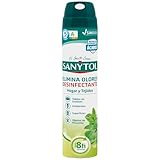 Sanytol – Ambientador Desinfectante Hogar y Tejidos en Spray, Elimina Bacterias, Hongos y Virus, Neutraliza Malos Olores, Aroma, Menta – 300 ml
