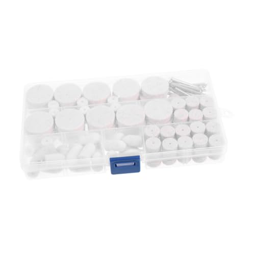 MUCKLILY Versatile 4 Size Set Polishing Heads Wool Buffing Wheel Kit Rotary Tool Polishing Kit for DIY Use