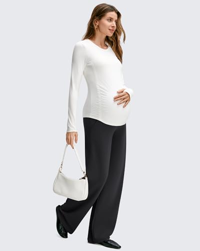 Image of G4Free Women's Maternity BareFeel Wide Leg Yoga Pants