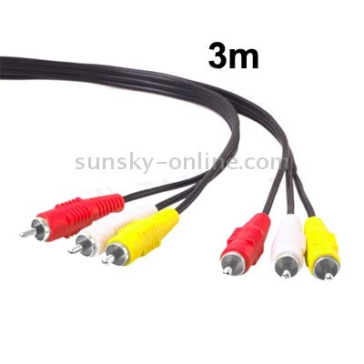 DONG Audio Video Stereo RCA AV Cable, Length: 3m Durable