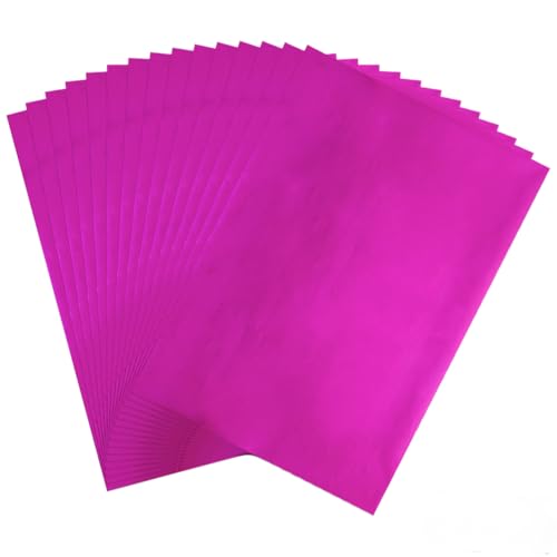 BAOFALI 50 Pcs Toner Reactive Foil，Foil Paper for Toner Foiling Foil by Laser Printer and Laminator, for Scrapbooking Paper Crafts 7.9x11.4inch （Rose Red）