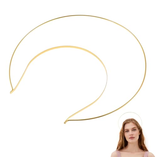 Artibetter Gold Halo Crown Headpiece: Queen Crown Gothic Headband for Women Delicate Hair Accessory Photo Prop & Goddess Tiara for Bridal Wedding & Cosplay