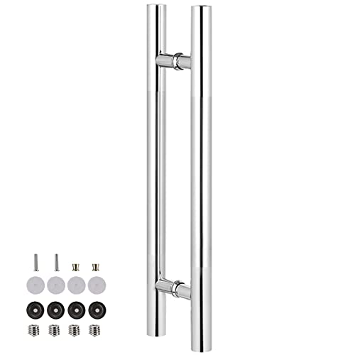 Tirador de Puerta Redondo de Metal para Puerta de Granero, Moderno Tirador de Puerta de Madera de Acero Inoxidable para Tienda, Oficina, Ducha, Cocina, instalación Trase