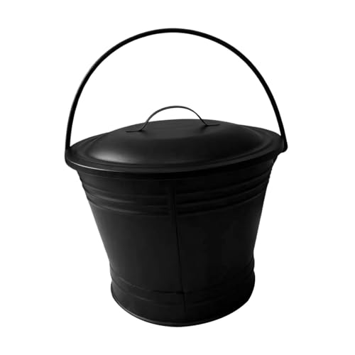 PETSOLA Cubo de Cenizas de Hierro Multifuncional, Eficiente Y Resistente para Fogatas Y Hogares Interiores.