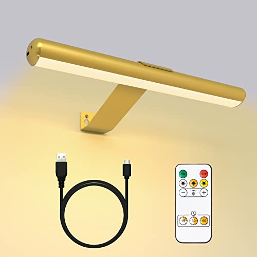 Image of Arixinks Wireless Picture Light for Art Painting with Remote Control, Rechargeable Battery Picture Light Dartboard Light, Full Metal 300lm Brightness Adjustable,Artwork Light for Pictures Gallery