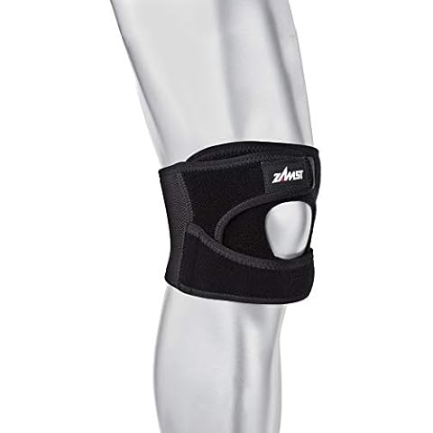Zamst JK-1 Sports Knee Brace With Pressure Pad Relieving Pain On the Tendon For Osgood Schlatter Disease-for Volleyball, Basketball, Running, Tennis, Pickleball-Black, Small Cover