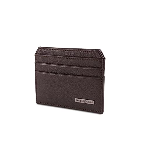 SwissGear Travel Wallet, Pebbled Brown, Ultra Slim Card Case