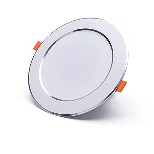 Preisvergleich Produktbild Modenny Kommerzielle gerichtete Decke LED Downlight-Punkt-Beleuchtung rundes Silber vertiefte Innenverkleidungs-Lampe Downlamp Druckgussaluminiumblendende ultra helle Decke angebrachte Leuchte für Küc