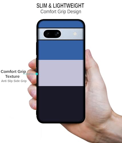 Image of Three Color Stripes Design Premium 2D Printed Metal Back Case Cover for Google Pixel 7A 5G