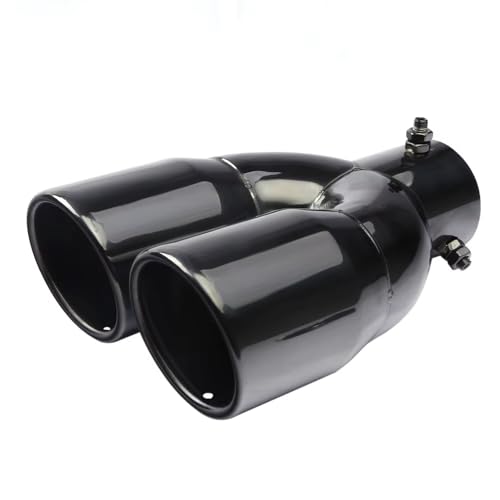 Silencieux d'échappement universel contre la rouille embout inox double 63mm