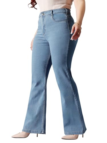Image of Miss Chase A+ Women's Bootcut High Rise Regular Length Stretchable Denim Jeans