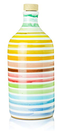 Frantoio Muraglia, Orcio in Ceramica Arcobaleno con Olio Extra Vergine di Oliva...
