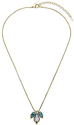 Preisvergleich Produktbild CKAWM Halskette Wassertropfen Edelstein Anhänger Halskette Für Frauen Einfachen Stil