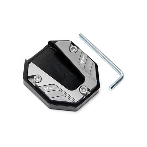 Plaque support de béquille universelle argent pour stationner sur herbe