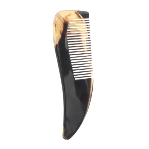 MOTHNUR Peine de Cuerno Natural Ergonómico con Mango para Masaje y Peine de para Cuidado del Cabelludo y Relajación Herramienta de Estilismo Cómoda y Resistente