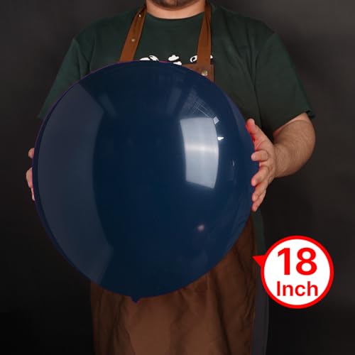 Image of PartyWoo Navy Blue Balloons 20pcs 18 Inch Matte Helium Dark Blue Latex Balloons for Graduation Wedding Anniversary Sports Theme Boy Baby Shower Men Birthday Bachelorette Party Decorations Blue-Y72