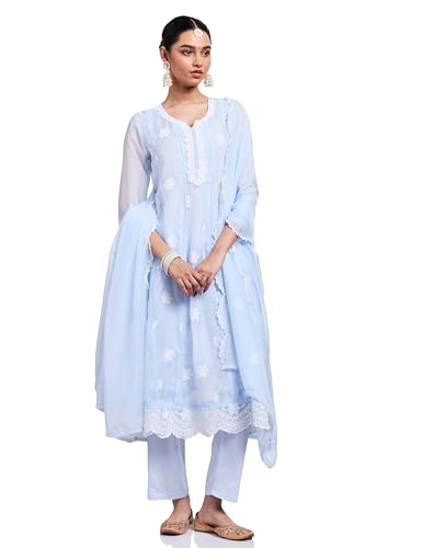 Image of Amazon Brand - Myx Women Kalidar Embroidered Kurta Set (Available in Plus Sizes)