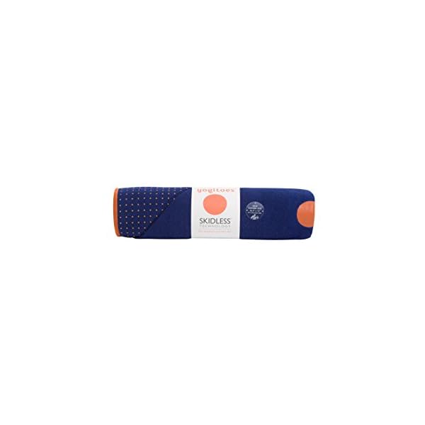 Yogitoes-Manduka-Yoga-Towel-for-Mat-Non-Slip-and-Quick-Dry-for-Hot-Yoga-with-Rubber-Bottom-Grip-Dots-68-Inch-Long-Thin-and-Lightweight Yogitoes Yoga Mat Towel - Non Slip, Sweat Wicking with Patented Skidless Technology, Highly Absorbent, Soft and Sustainable Mat Towel for Yoga, Pilates, Gym and Outdoor Fitness