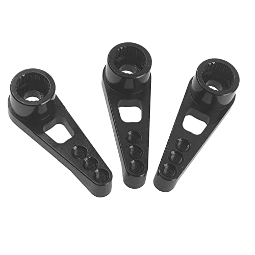 3Pack Sharegoo 25T Servo Horn Steering Arm Compatible With Futaba Savox Hsp Power Hd Servos Motor Compatible With Wltoys A949 A959-B A969 A979 K929 1/18 Rc Car (Black) #TOP6