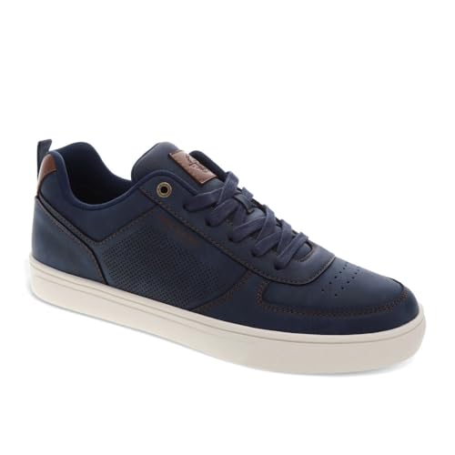 DOCKERS Mens Landon Synthetic Leather Casual Lace Up Sneaker Shoe