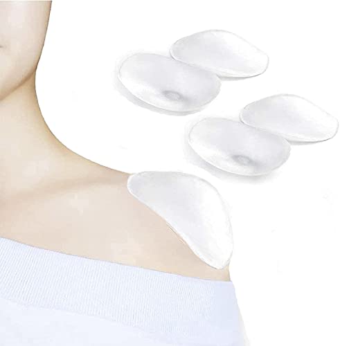 Image of Silicone Shoulder Pads for Womens Clothing, Anti-Slip Shoulder Push-Up Pads Invisible Breathable Enhancer Reusable Mothers Day Gift, 2 Pairs (Transparent)