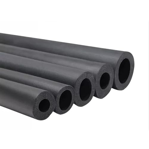 Negro Aislamiento de Tuberías Tubo de Aislamiento Elástico Flexible Caucho, 3/8/16/20/23/28/32/40/50mm ID, 5/6/7mm Grosor Coquilla Aislante para Pasamanos y Barandillas Metálicas(12mm*5mm*1m)