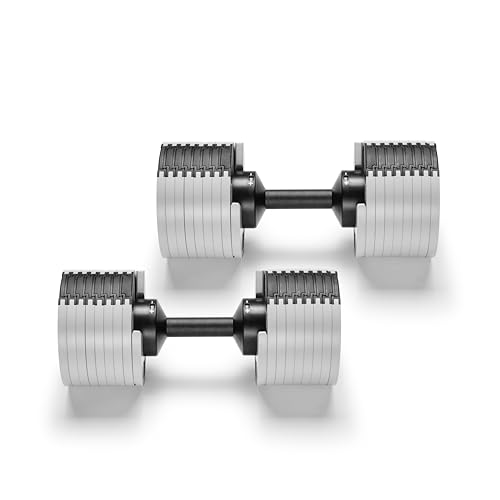 Image of NUOBELL Adjustable Dumbbell Set, 5-50 LB or 5-80 LB, Easy Twist 2024-25 Model, All-In-One Weights Set (Pair) for Home, Original Manufacturer