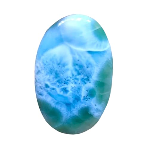 Larimar ovale véritable de 38x23mm pour joaillerie artisanale