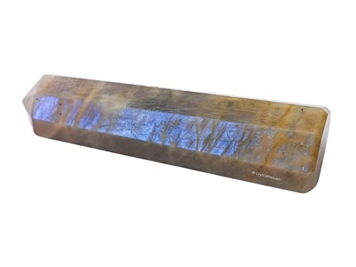 Image of Crystal Heaven Sun Moonstone Crystal Tower Obelisk Point For Chakra, Healing And Balancing - Aaa Grade Original Certified Gemstone Agate For Reiki Meditation Yoga Spiritual (3-4 Inches)