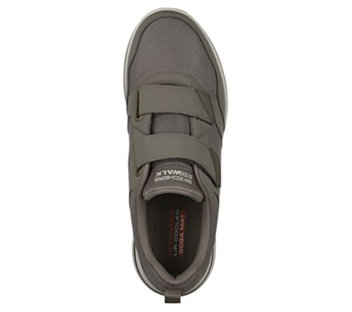 Skechers Men's Gowalk-Athletic Hook and Loop Walking Shoes | Two Strap Sneakers | Air-Cooled Foam, Khaki, 10 X-Wide - Image 3