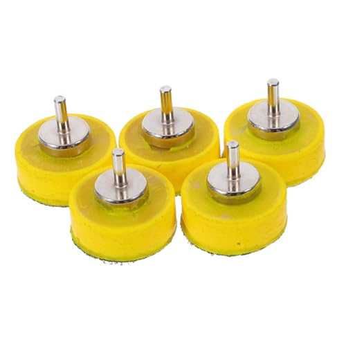 ERINGOGO 5pcs Grinding Disc Polishing Disc Sanding Polishing Pads Portable Sanding Disc Sanding Discs Handheld Sanding Disc for Woodworking Hand Sander Tool Sandpaper Holder Plastic Yellow