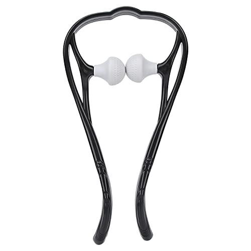 Fictory Masajeador de cuello y hombros, alivia la tensión, diseño ergonómico, negro, fácil de usar con una sola mano