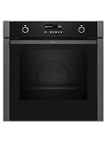 NEFF B6ACP7AG3, N 50, Einbau-Backofen mit Dampfunterstützung, Made in Germany, Slide and Hide, Air Fry, Pyrolyse mit Easy Clean, Kindersicherung, Circotherm, 60 x 60 cm, Graphite Grey