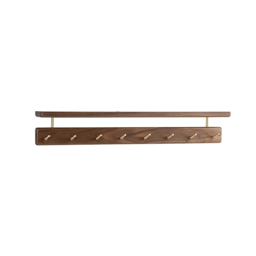 TUOJINRUIDA Perchero de pared de madera maciza con gancho de cobre, perchero hecho a mano, montaje en pared, soporte para chaquetas, abrigos (62 cm, 8 ganchos) TUOJINRUIDA Perchero de pared de madera maciza con gancho de cobre, perchero hecho a mano, montaje en pared, soporte para chaquetas, abrigos (62 cm, 8 ganchos)
