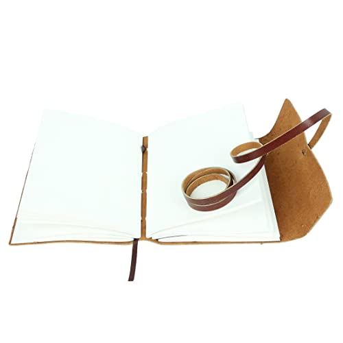 Handmade Leather Journal | Writing Diary | Bound Daily Notepad For Men & Women Unlined Paper Medium, writing pad gift for artist, sketch