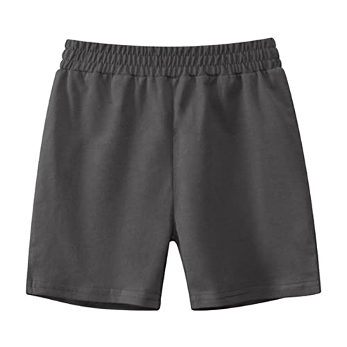 Boys’ Jersey Shorts Toddler Kids Athletic Soccer Basketball Cotton Shorts for Boys Girls with Pockets Pull-On Bottoms