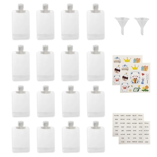 22 Pack Travel Pouches for Toiletries, Leakproof Refillable Squeeze Containers for Toiletries, Liquid Pouches for Travel for Shampoo, Conditioner, Lotion, Soap, and Liquids (50/100ml）