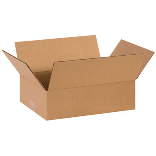 Aviditi 14 x 10 x 4 Corrugated Cardboard Boxes, Flat 14